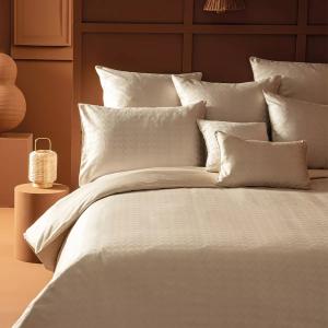 Housse de couette  satin de coton beige 240x220