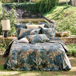 Housse de couette  satin de coton bleu 200x200 cm