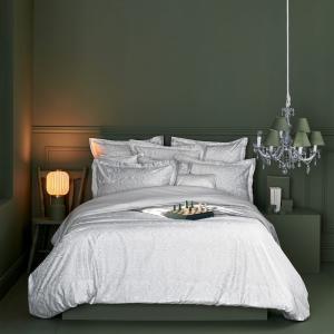 Housse de couette  satin de coton gris 200x200 cm