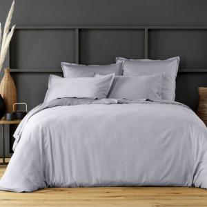 Housse de couette satin de coton gris 220x240 cm