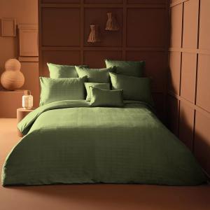 Housse de couette  satin de coton vert 240x220