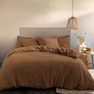 Housse de couette unie en lin Ecorce 240x220cm