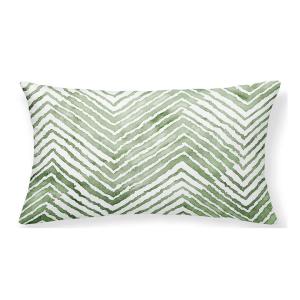 Housse de coussin 100% coton vert 30x50 cm