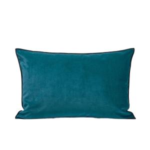 Housse de coussin 40x60 cm Bleu canard et bourdon noir