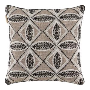 Housse de coussin 50x50 cm Naturel et noir
