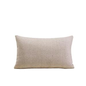 Housse de coussin à  en 100% laine chinée Naturel