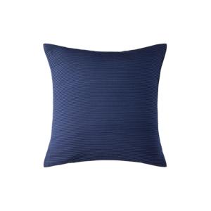 Housse de coussin à  en Coton à l'effet plissé Bleu