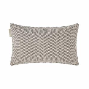 Housse de coussin à  en Jacquard à motifs chevron Ecru