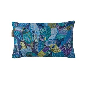 Housse de coussin à  en Jacquard effet tapisserie Bleu