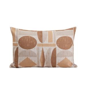 Housse de coussin à  en Jacquard graphique ethnique Marron