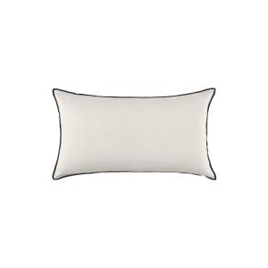Housse de coussin à  en Lin lavé légèrement froissé Beige…