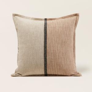 Housse de coussin à  en Métis coton et lin au tissage rusti…
