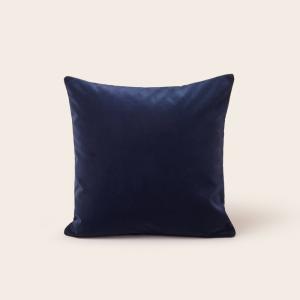 Housse de coussin à  en Velours mat au tissage dense Bleu