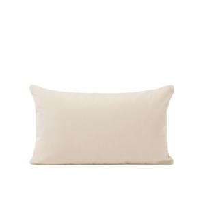Housse de coussin à  en Velours mat au tissage dense Ecru