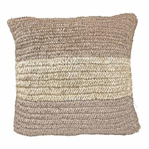 Housse de coussin à franges en fibres naturelles  40x40cm