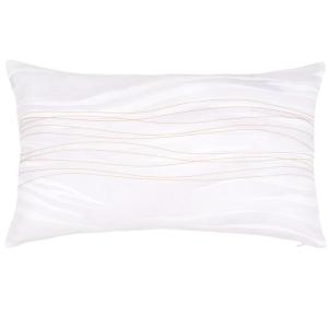 Housse de coussin blanche violette et dorée 30x50
