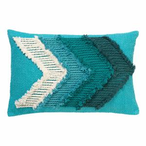 Housse de coussin bleu 40x60 cm
