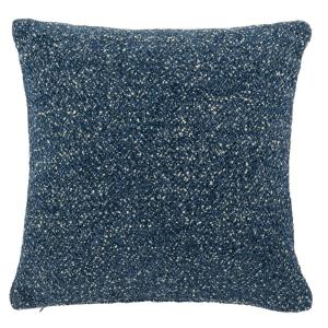Housse de coussin bleu marine moucheté jaune pâle 40x40