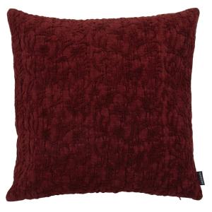 Housse de coussin bordeaux motif floral tissé jacquard 40x4…