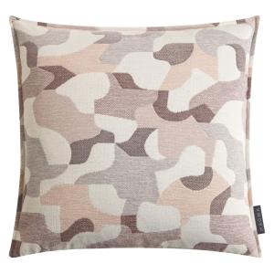 Housse de coussin camouflage jacquard pastel 45x45