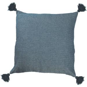 Housse de coussin coton bleu nuit 50x50