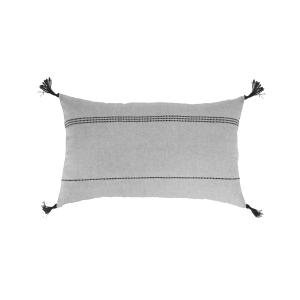 Housse de coussin coton gris clair 50x30