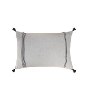 Housse de coussin coton gris clair 60x40