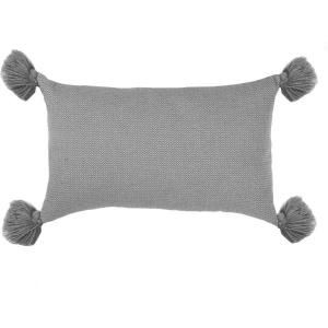 Housse de coussin coton gris moyen 50x30