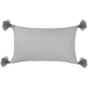 Housse de coussin coton gris perle 50x30