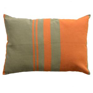 Housse de coussin coton motif symétrique orange vert 35 x 5…