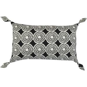 Housse de coussin coton noir 50x30