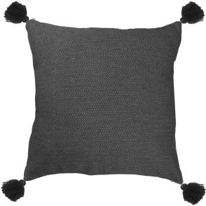 Housse de coussin coton noir 50x50