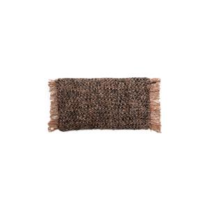 Housse de coussin Coton Noir et Cuivre 30x50x10cm