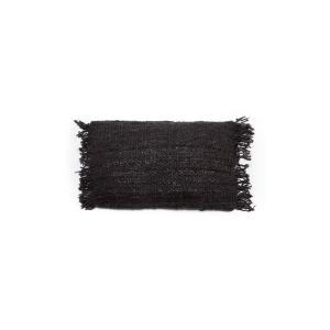 Housse de coussin Coton Noir et Marine 30x50x10cm