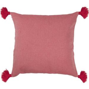 Housse de coussin coton rouge 50x50