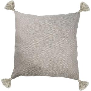 Housse de coussin coton taupe 50x50