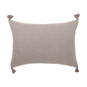 Housse de coussin coton taupe 60x40