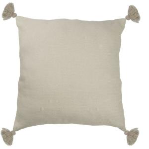 Housse de coussin coton taupe clair 50x50