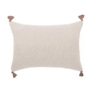 Housse de coussin coton taupe clair 60x40