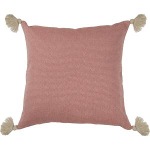 Housse de coussin coton terracotta 50x50