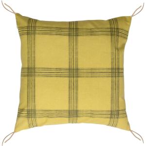 Housse de coussin coton vert kaki 50x50