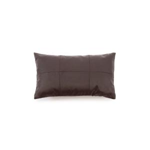 Housse de coussin Cuir Chocolat 30x50x1cm