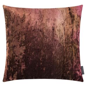 Housse de coussin cuivre rosé velours effet 3D 50x50