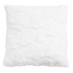Housse de coussin de Noël imitation fourrure motif sapin bl…