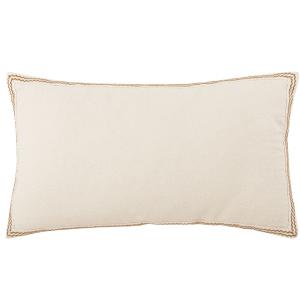 Housse de coussin écrue avec galon 30x50