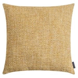 Housse de coussin effet tweed moutarde 60x60
