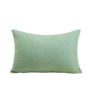 Housse de coussin en 100% laine chinée Vert