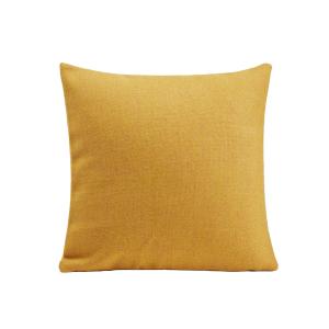 Housse de coussin en 100% laine Jaune