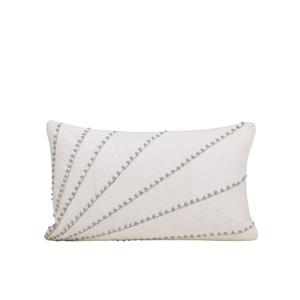 Housse de coussin en Broderie de coton texturée Ecru
