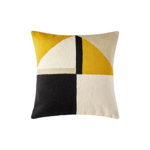 Housse de coussin en Broderie de laine au point de chaînett…